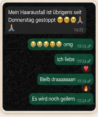 Nachricht einer Begleiteten an Christina